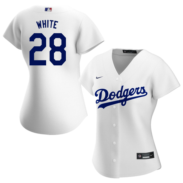 Nike Women #28 Tyler White Los Angeles Dodgers Baseball Jerseys Sale-White